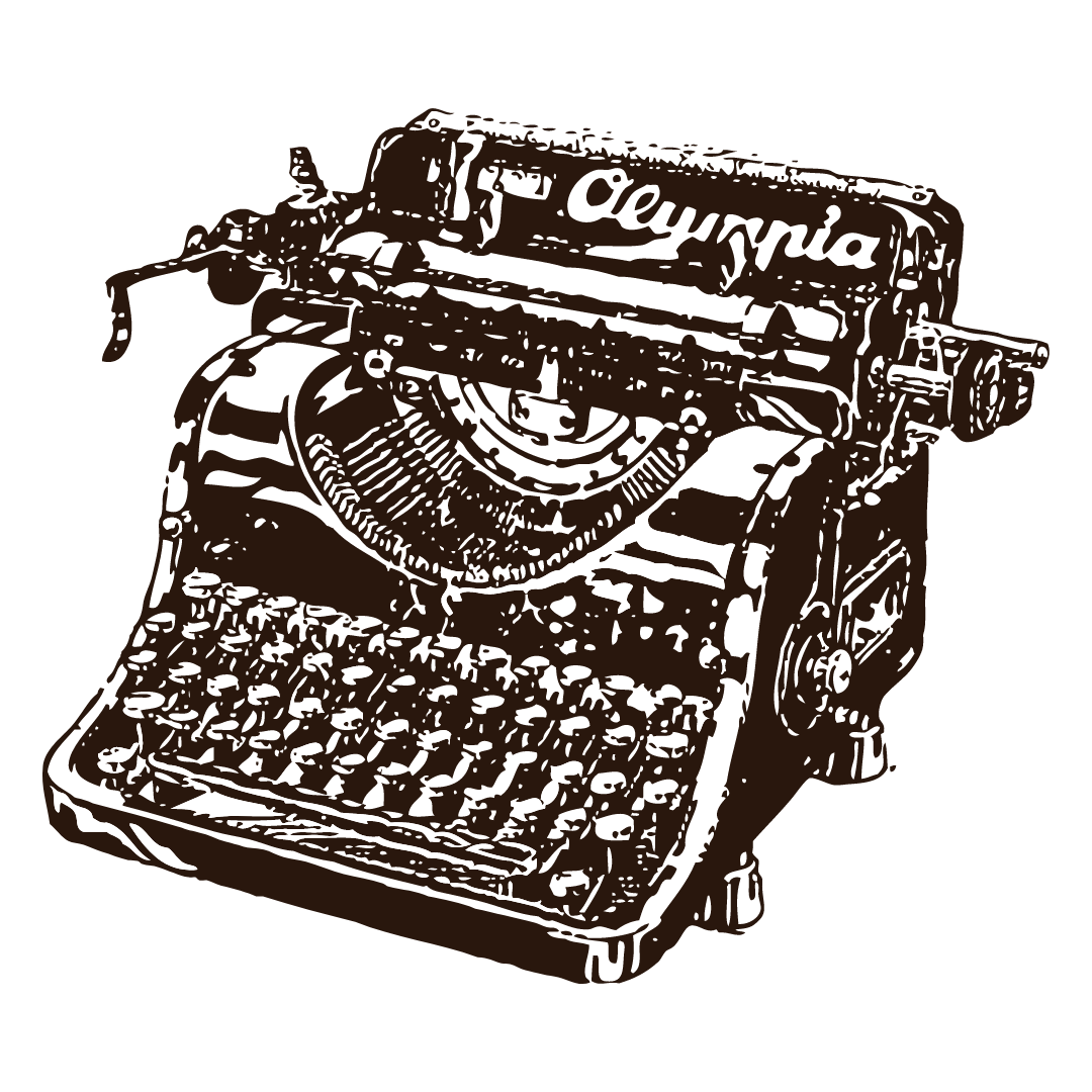 Illustration of an old typewriter